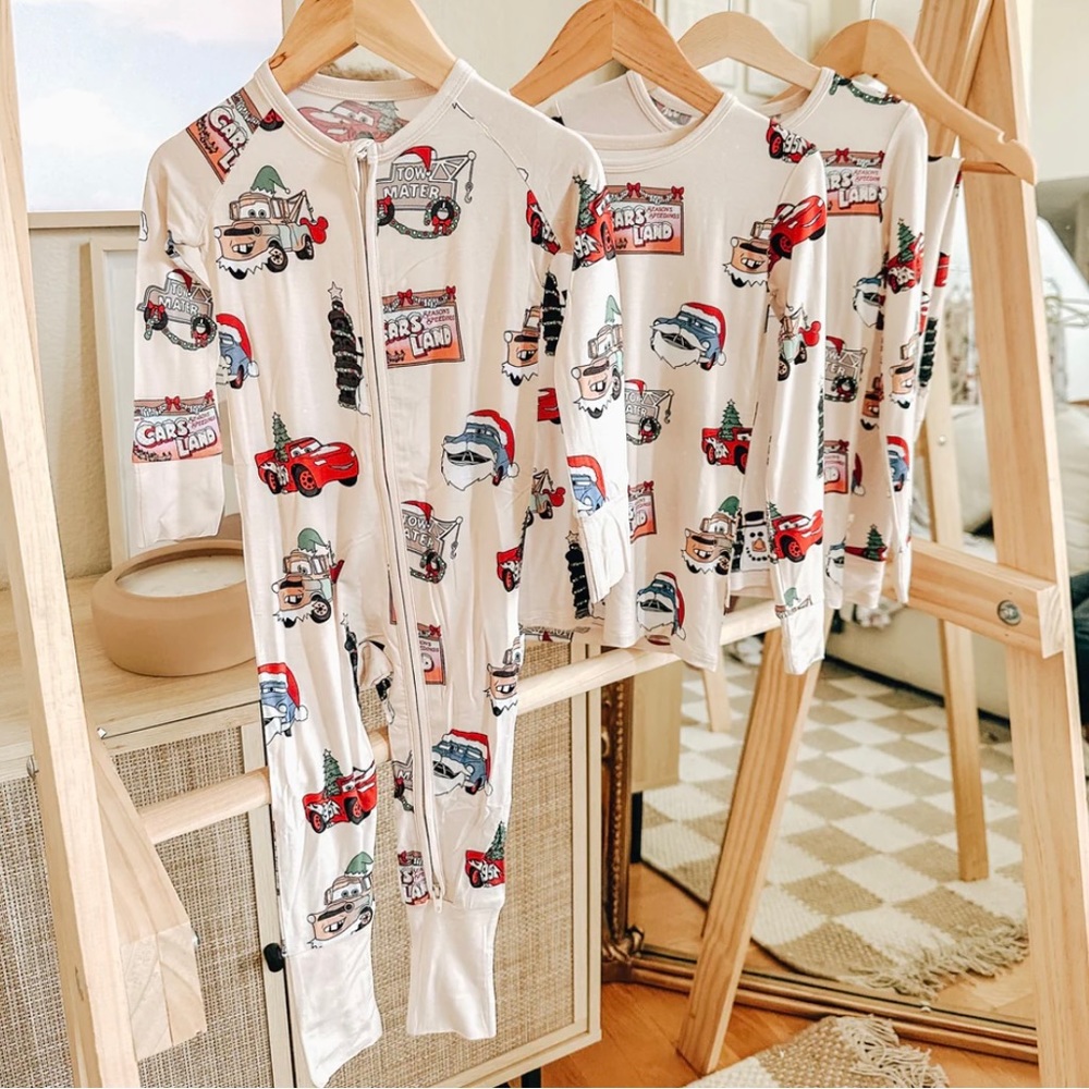 Disney Cars Christmas Bamboo Footed Pajamas